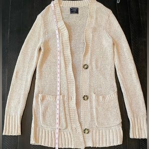 Abercrombie Women’s Beige Knit Chunky Cardigan